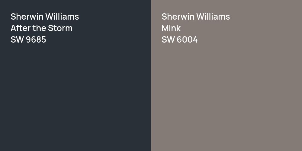 Sherwin Williams After the Storm vs. Sherwin Williams Mink