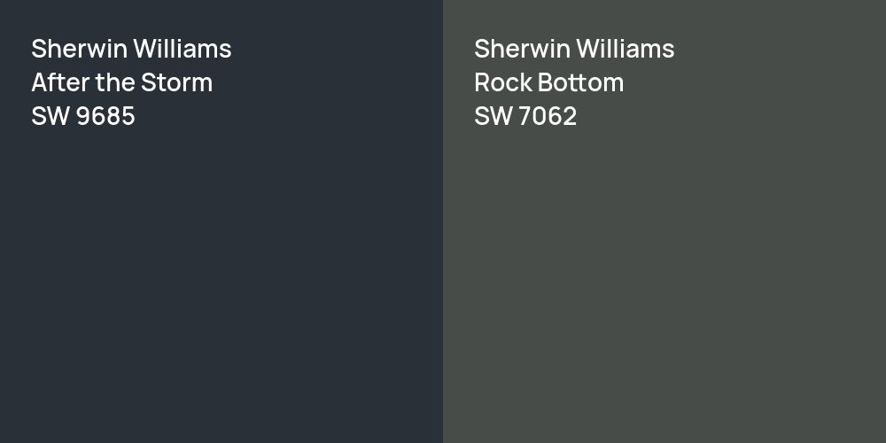 Sherwin Williams After the Storm vs. Sherwin Williams Rock Bottom