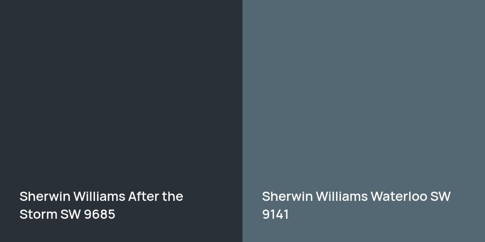 Sherwin Williams After the Storm vs. Sherwin Williams Waterloo