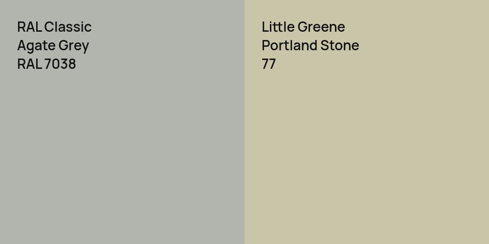 RAL Classic Agate Grey vs. Little Greene Portland Stone