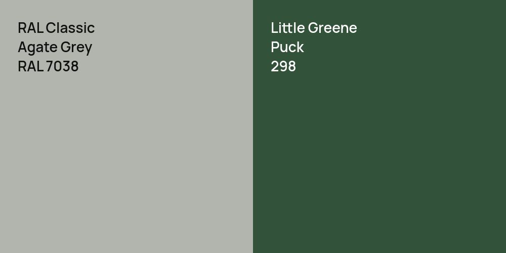 RAL Classic Agate Grey vs. Little Greene Puck