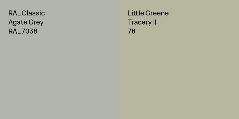 RAL Classic Agate Grey vs. Little Greene Tracery II