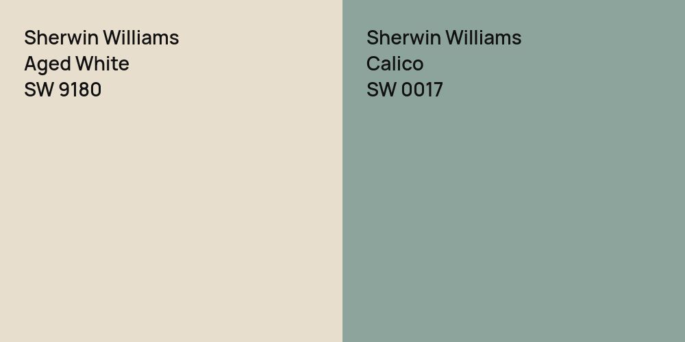 Sherwin Williams Aged White vs. Sherwin Williams Calico