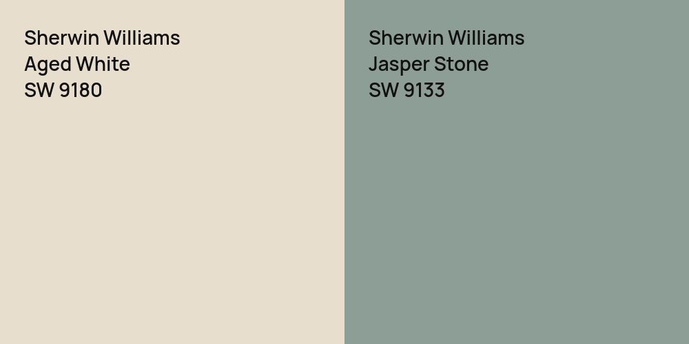 Sherwin Williams Aged White vs. Sherwin Williams Jasper Stone