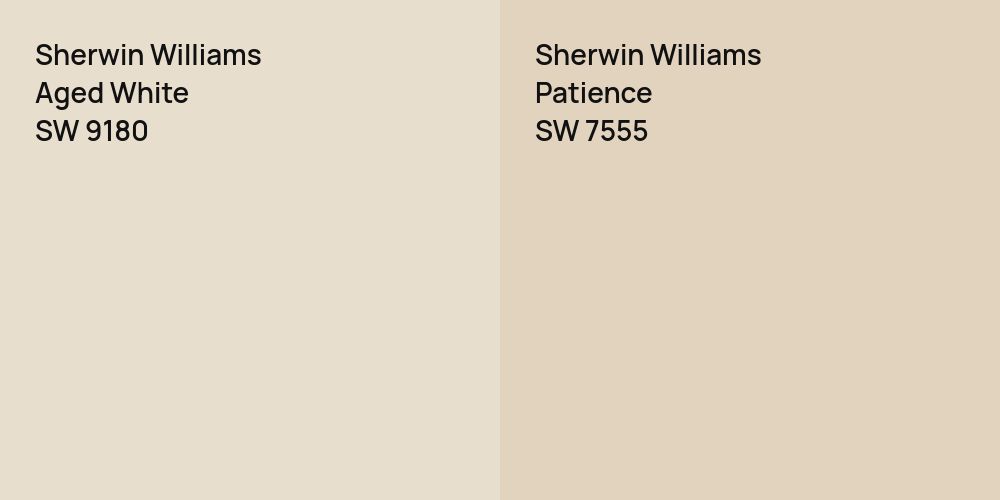 Sherwin Williams Aged White vs. Sherwin Williams Patience