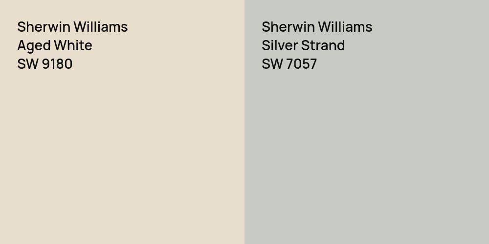 Sherwin Williams Aged White vs. Sherwin Williams Silver Strand