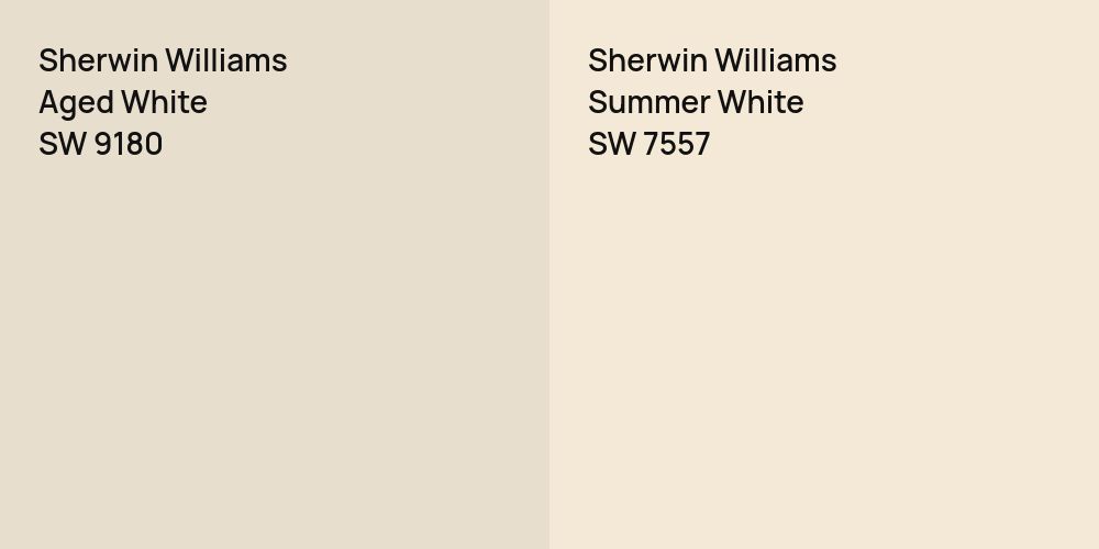 Sherwin Williams Aged White vs. Sherwin Williams Summer White