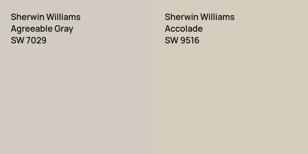 Sherwin Williams Agreeable Gray vs. Sherwin Williams Accolade