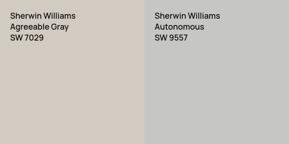 Sherwin Williams Agreeable Gray vs. Sherwin Williams Autonomous