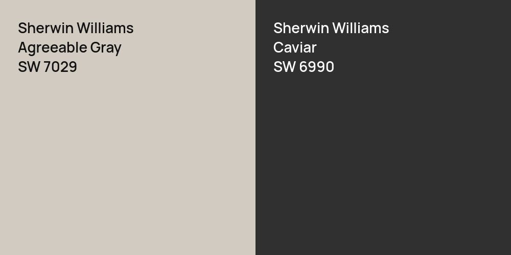 Sherwin Williams Agreeable Gray vs. Sherwin Williams Caviar