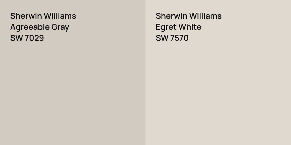 Sherwin Williams Agreeable Gray vs. Sherwin Williams Egret White