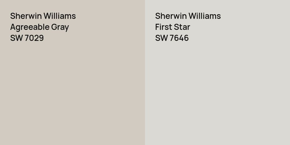 Sherwin Williams Agreeable Gray vs. Sherwin Williams First Star