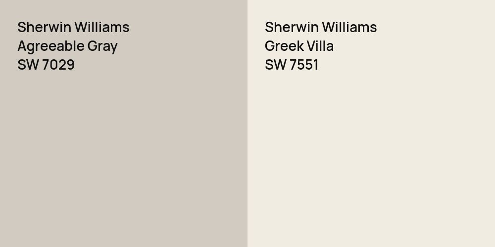 Sherwin Williams Agreeable Gray vs. Sherwin Williams Greek Villa