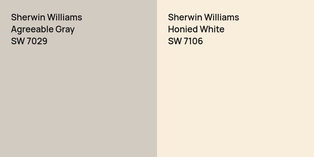 Sherwin Williams Agreeable Gray vs. Sherwin Williams Honied White