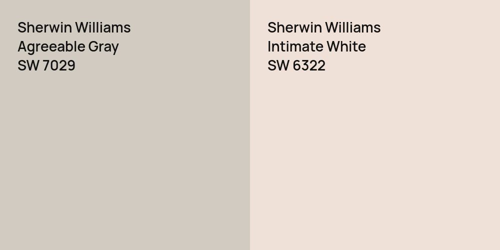 Sherwin Williams Agreeable Gray vs. Sherwin Williams Intimate White