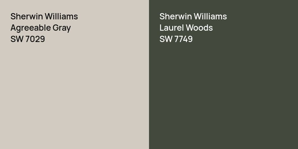 Sherwin Williams Agreeable Gray vs. Sherwin Williams Laurel Woods