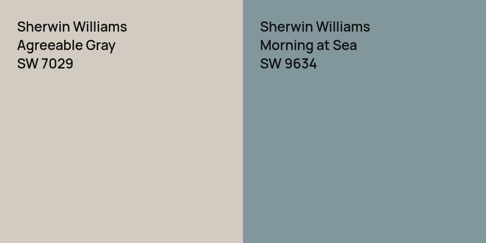 Sherwin Williams Agreeable Gray vs. Sherwin Williams Morning at Sea