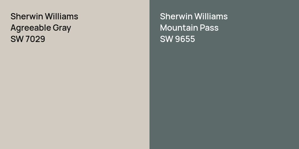 Sherwin Williams Agreeable Gray vs. Sherwin Williams Mountain Pass