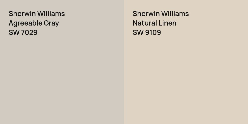 Sherwin Williams Agreeable Gray vs. Sherwin Williams Natural Linen