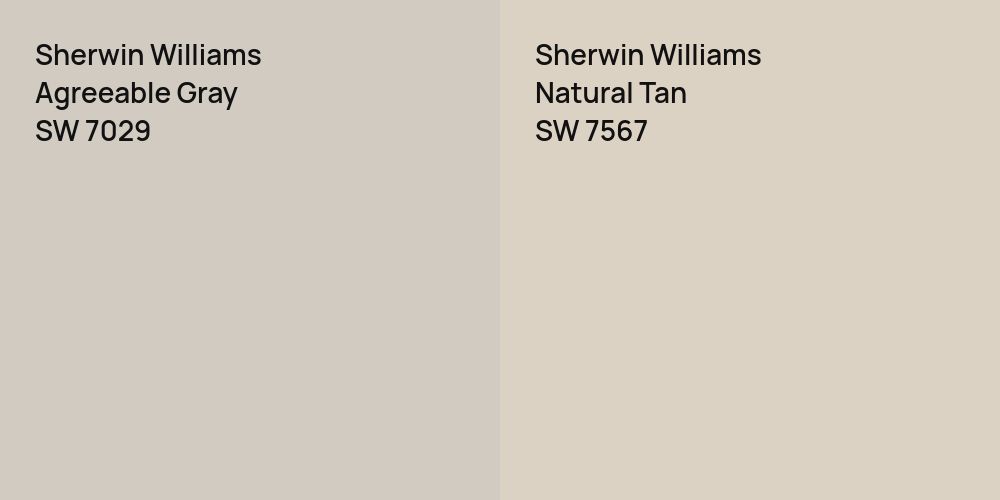 Sherwin Williams Agreeable Gray vs. Sherwin Williams Natural Tan