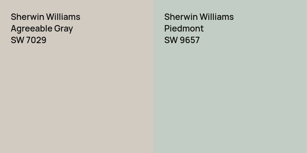 Sherwin Williams Agreeable Gray vs. Sherwin Williams Piedmont