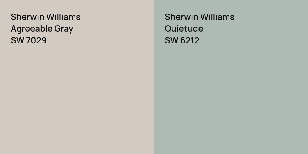 Sherwin Williams Agreeable Gray vs. Sherwin Williams Quietude