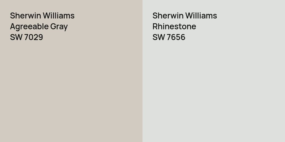 Sherwin Williams Agreeable Gray vs. Sherwin Williams Rhinestone