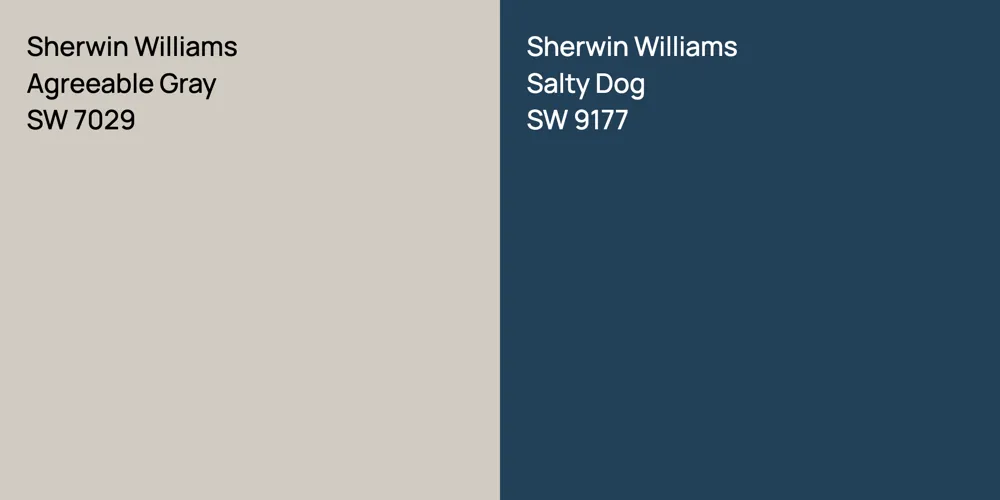 Sherwin Williams Agreeable Gray vs. Sherwin Williams Salty Dog