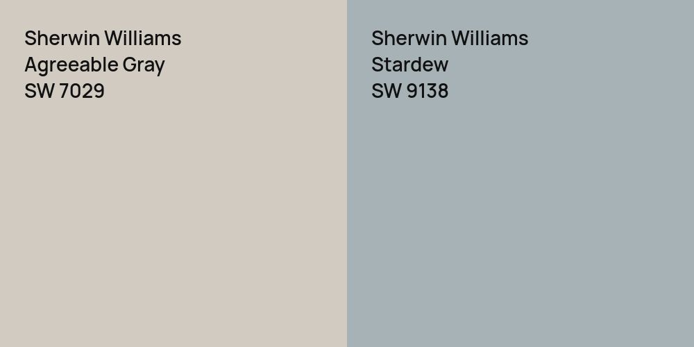 Sherwin Williams Agreeable Gray vs. Sherwin Williams Stardew