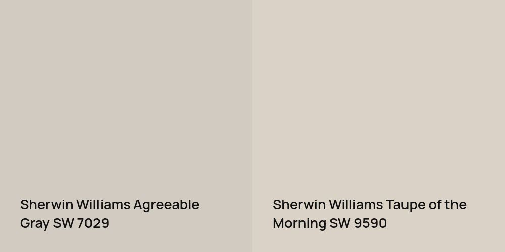 Sherwin Williams Agreeable Gray vs. Sherwin Williams Taupe of the Morning