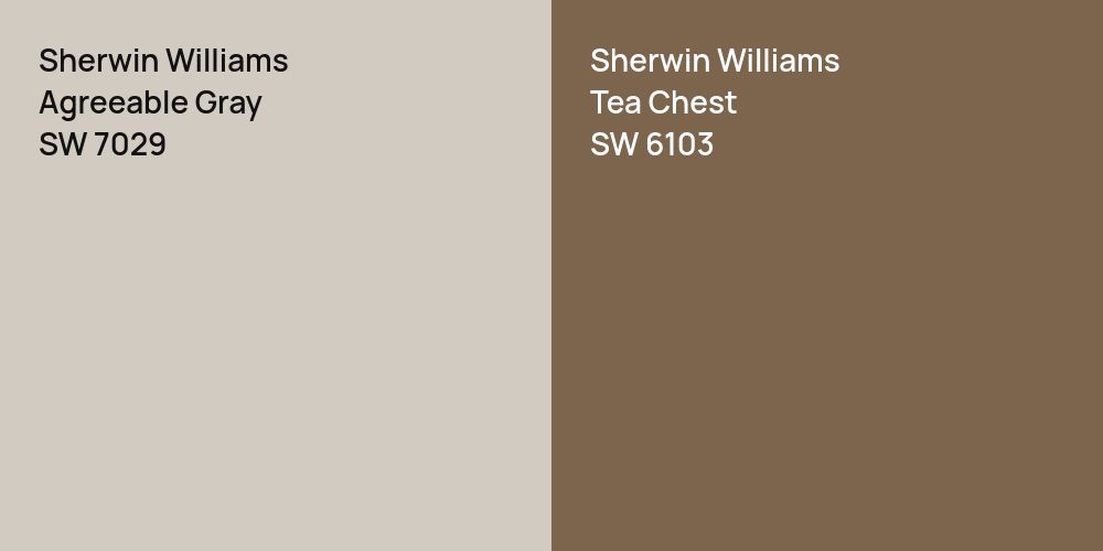 Sherwin Williams Agreeable Gray vs. Sherwin Williams Tea Chest