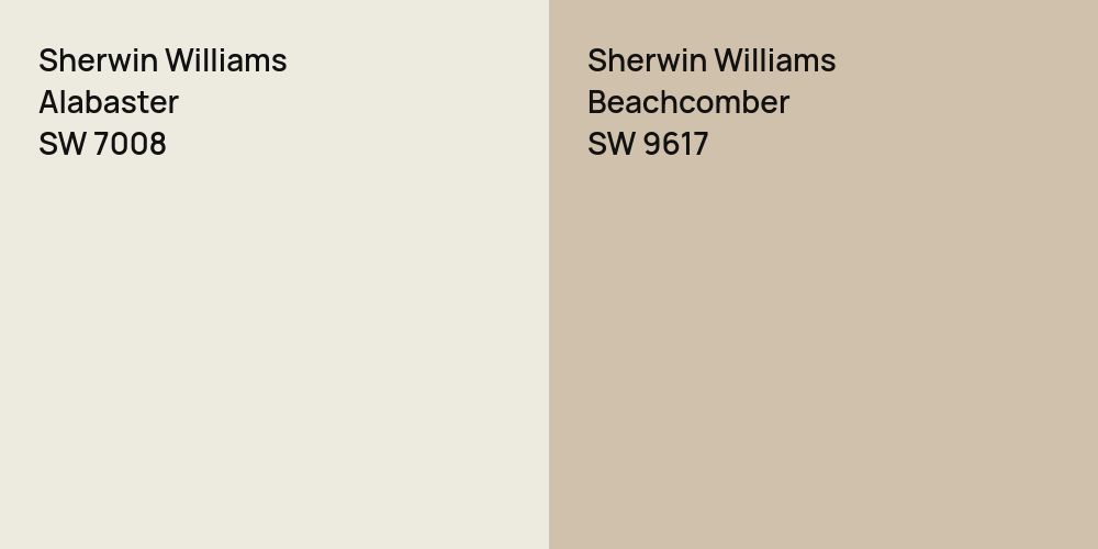 Sherwin Williams Alabaster vs. Sherwin Williams Beachcomber