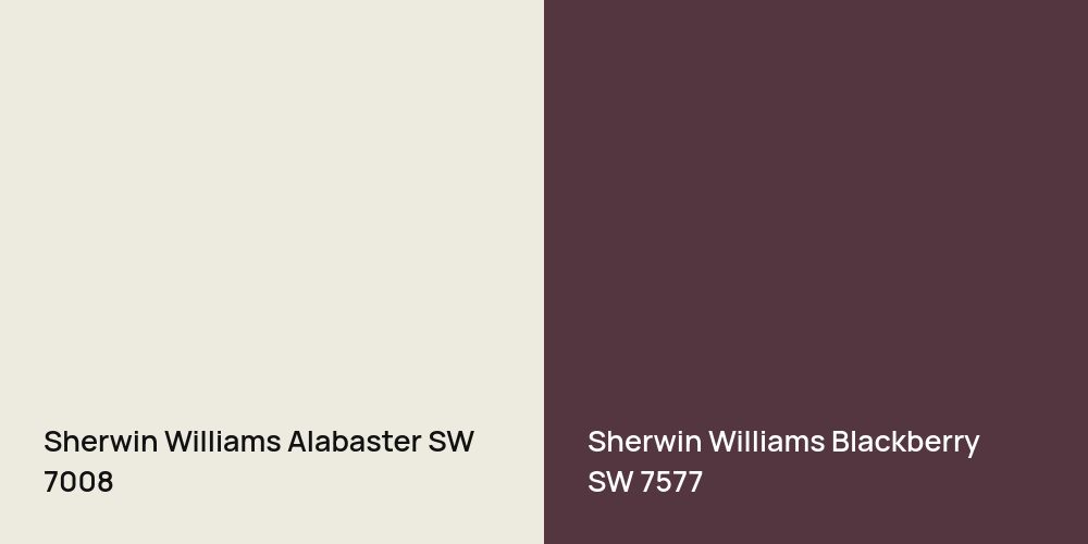 Sherwin Williams Alabaster vs. Sherwin Williams Blackberry