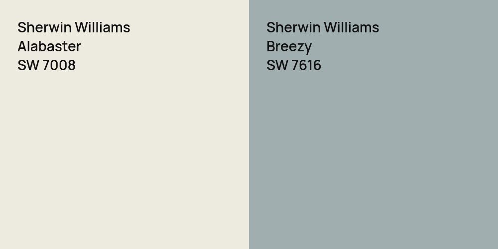 Sherwin Williams Alabaster vs. Sherwin Williams Breezy