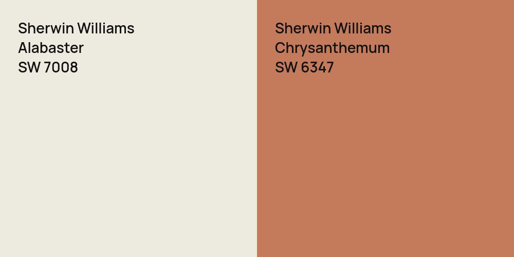 Sherwin Williams Alabaster vs. Sherwin Williams Chrysanthemum