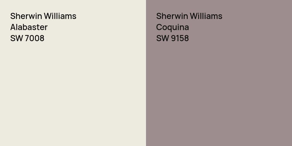 Sherwin Williams Alabaster vs. Sherwin Williams Coquina