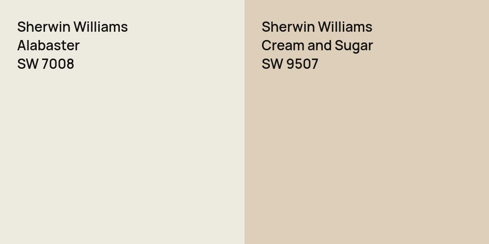 Sherwin Williams Alabaster vs. Sherwin Williams Cream and Sugar