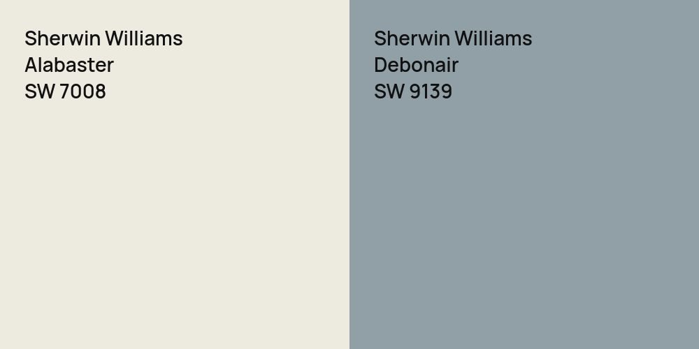 Sherwin Williams Alabaster vs. Sherwin Williams Debonair