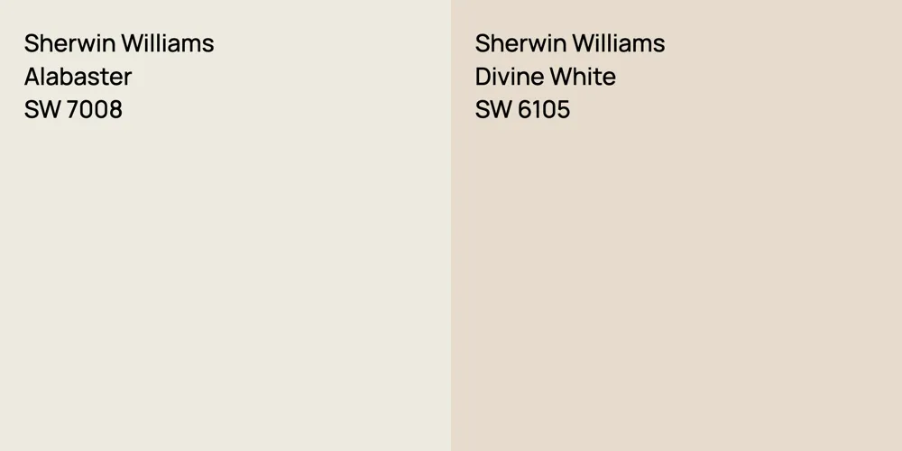 Sherwin Williams Alabaster vs. Sherwin Williams Divine White