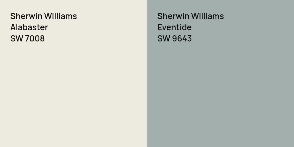 Sherwin Williams Alabaster vs. Sherwin Williams Eventide