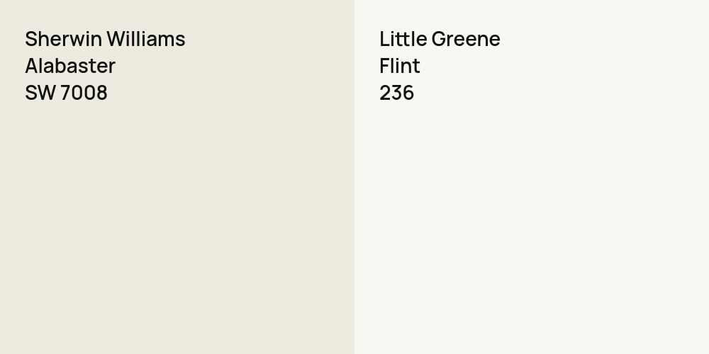 Sherwin Williams Alabaster vs. Little Greene Flint