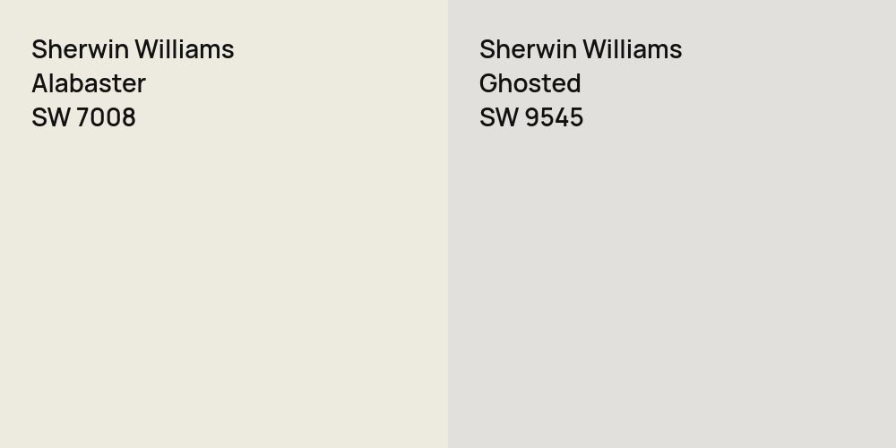 Sherwin Williams Alabaster vs. Sherwin Williams Ghosted