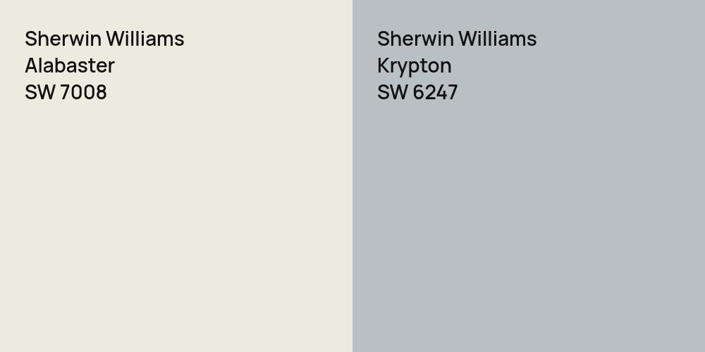 Sherwin Williams Alabaster vs. Sherwin Williams Krypton