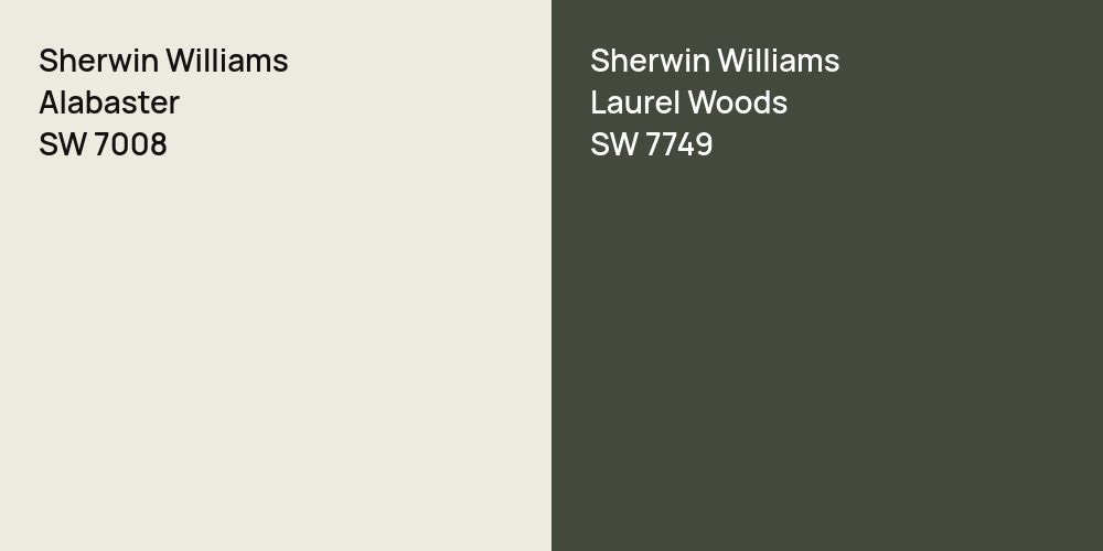 Sherwin Williams Alabaster vs. Sherwin Williams Laurel Woods