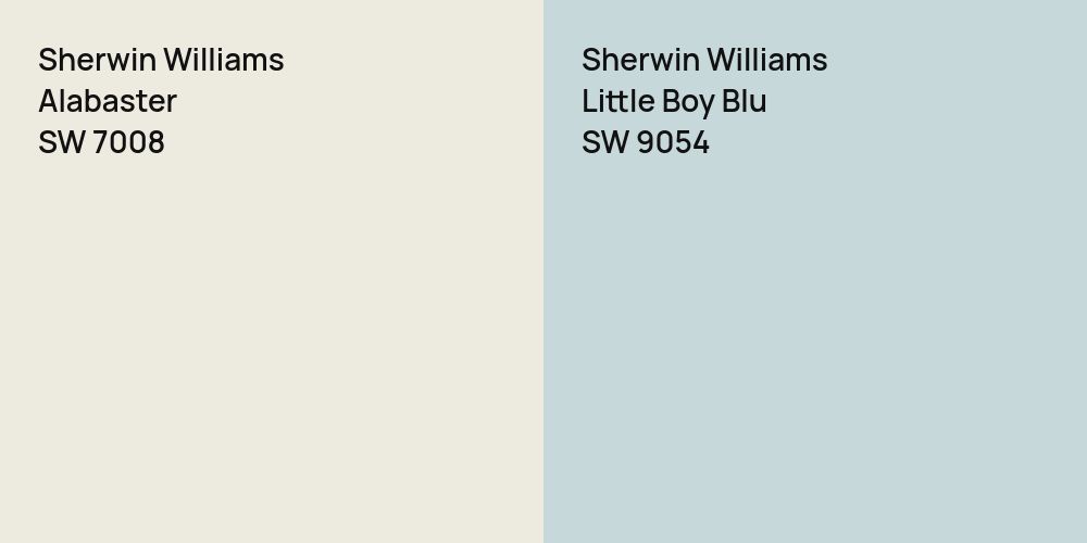 Sherwin Williams Alabaster vs. Sherwin Williams Little Boy Blu