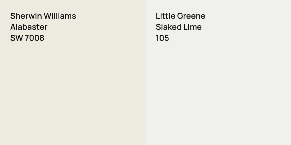 Sherwin Williams Alabaster vs. Little Greene Slaked Lime