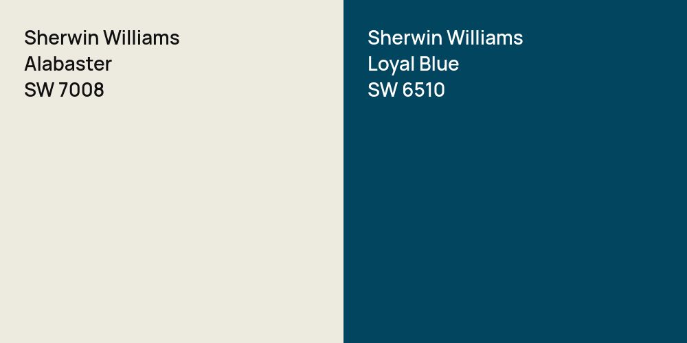 Sherwin Williams Alabaster vs. Sherwin Williams Loyal Blue