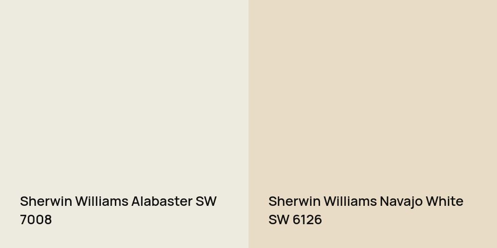 Sherwin Williams Alabaster vs. Sherwin Williams Navajo White