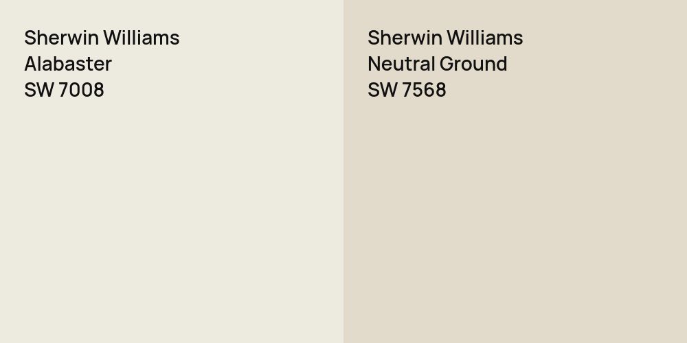 Sherwin Williams Alabaster vs. Sherwin Williams Neutral Ground