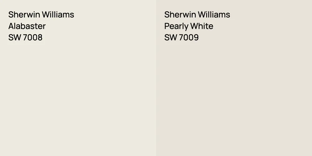 Sherwin Williams Alabaster vs. Sherwin Williams Pearly White